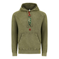 Vintage Olive Maldives Map Flag Drawing Line Art Vintage Hoodie - linhVisuals