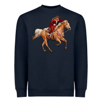 Western Christmas Cowgirl On The Horse Heavyweight Sweatshirt | Teevron