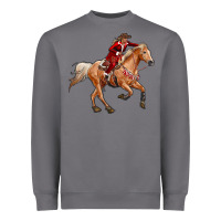 Storm Western Christmas Cowgirl On The Horse Heavyweight Sweatshirt - RanaPortraitStore