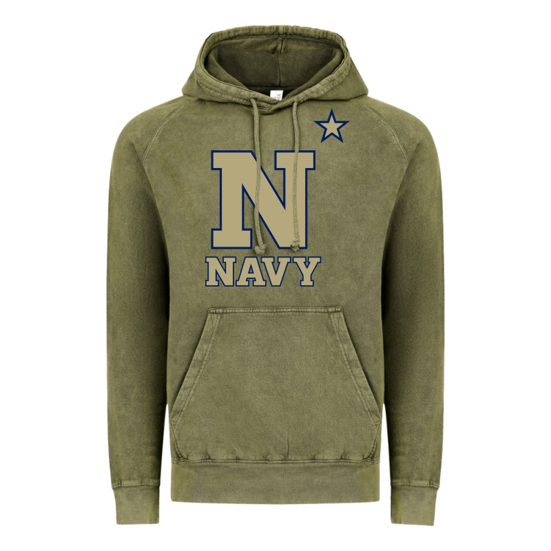 Navy Midshipmen Vintage Hoodie by linhVisuals | Teevron