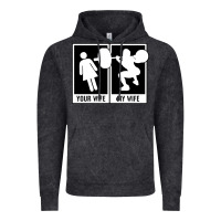 Vintage Black your wife my wife weightlifting Vintage Hoodie - linhVisuals