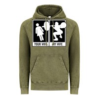 Vintage Olive your wife my wife weightlifting Vintage Hoodie - linhVisuals
