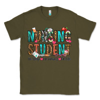 Army Green nursing student no sleep no money no life Classic Tee - OliviaCreatesArt