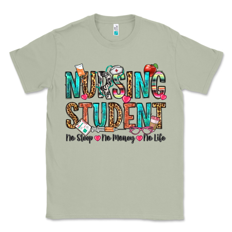 Nursing Student No Sleep No Money No Life Classic Tee by OliviaCreatesArt | Teevron