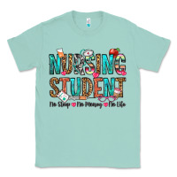 Seafoam nursing student no sleep no money no life Classic Tee - OliviaCreatesArt