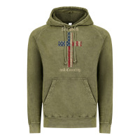 Vintage Olive for god and country cross american flag faith us patriotic tank top Vintage Hoodie - linhVisuals