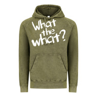 Vintage Olive what the what Vintage Hoodie - linhVisuals