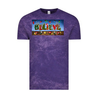 Cloud Purple christmas believe license plate Vintage Tee - BundleAndBundleShop