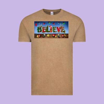 Christmas Believe License Plate Vintage Tee Designed By Bundleandbundleshop