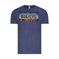 Vintage Denim christmas believe license plate Vintage Tee - BundleAndBundleShop