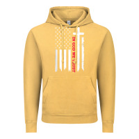 Vintage Mustard in god we trust with patriotic vintage american flag t shirt Vintage Hoodie - linhVisuals