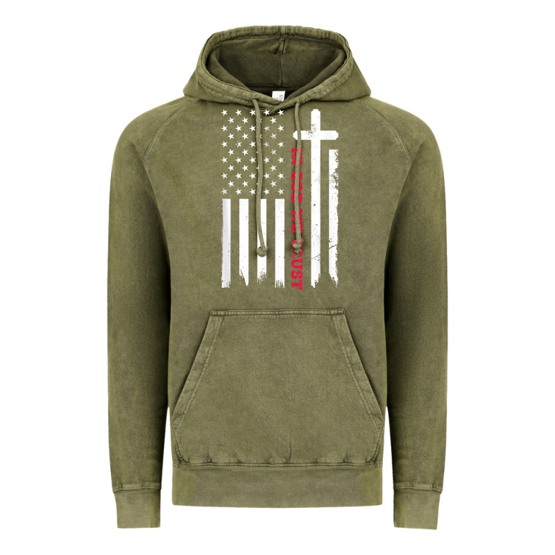 In God We Trust With Patriotic Vintage American Flag T Shirt Vintage Hoodie by linhVisuals | Teevron