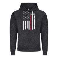 Vintage Black in god we trust with patriotic vintage american flag t shirt Vintage Hoodie - linhVisuals