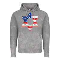 Cloud Rock hanukah american flag star of david   jewish chanukah t shirt Vintage Hoodie - linhVisuals