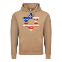 Vintage Coffee hanukah american flag star of david   jewish chanukah t shirt Vintage Hoodie - linhVisuals