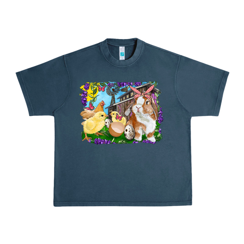 Easter Farm Chicks And Bunny Urban Heavy Tee by RanaPortraitStore | Teevron