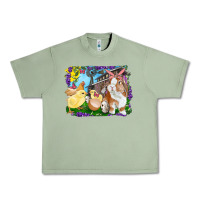 Oil Green easter farm chicks and bunny Urban Heavy Tee - RanaPortraitStore