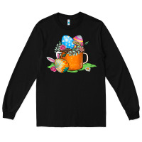 Black Easter Coffee Long Sleeve Tee - CowhideDigitalArt