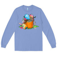 Colony Blue Easter Coffee Long Sleeve Tee - CowhideDigitalArt