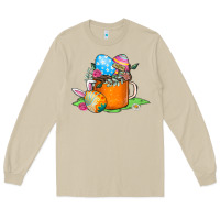 Mushroom Easter Coffee Long Sleeve Tee - CowhideDigitalArt