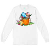 White Easter Coffee Long Sleeve Tee - CowhideDigitalArt