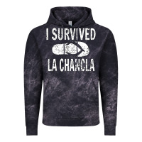 Cloud Black I survived la chancla Vintage Hoodie - linhVisuals