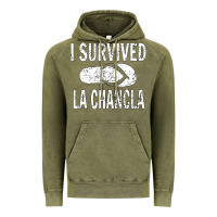 Vintage Olive I survived la chancla Vintage Hoodie - linhVisuals