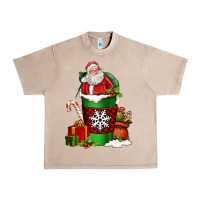 Christmas Santa Claus Coffee Cup Urban Heavy Tee | Teevron