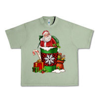 Oil Green Christmas Santa Claus Coffee Cup Urban Heavy Tee - FaDigitalArtStudio