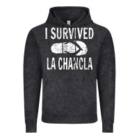 Vintage Black I survived la chancla Vintage Hoodie - linhVisuals