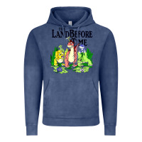 Vintage Denim land before time pastel dinosaur friends Vintage Hoodie - linhVisuals