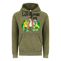 Vintage Olive land before time pastel dinosaur friends Vintage Hoodie - linhVisuals