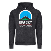 Vintage Black big sky montana Vintage Hoodie - linhVisuals