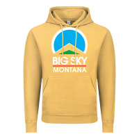 Vintage Mustard big sky montana Vintage Hoodie - linhVisuals
