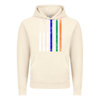 Vintage Artic irish american flag thin blue line police st. patrick's day long sleev Vintage Hoodie - linhVisuals