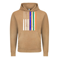 Vintage Camel irish american flag thin blue line police st. patrick's day long sleev Vintage Hoodie - linhVisuals