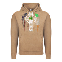 Vintage Coffee irish american usa flag celtic cross st patrick's day premium t shirt Vintage Hoodie - linhVisuals