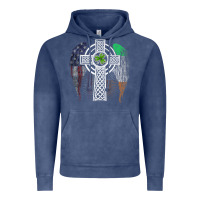Vintage Denim irish american usa flag celtic cross st patrick's day premium t shirt Vintage Hoodie - linhVisuals