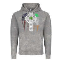 Cloud Rock irish american usa flag celtic cross st patrick's day premium t shirt Vintage Hoodie - linhVisuals