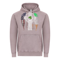 Vintage Zinc irish american usa flag celtic cross st patrick's day premium t shirt Vintage Hoodie - linhVisuals