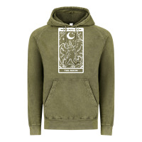 Vintage Olive mothman   the moon Vintage Hoodie - linhVisuals