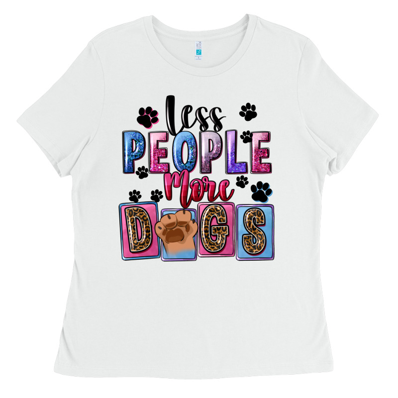 Less People More Dogs Ladies Tee by FaDigitalArtStudio | Teevron