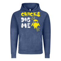 Vintage Denim chicks dig me Vintage Hoodie - linhVisuals