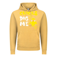 Vintage Mustard chicks dig me Vintage Hoodie - linhVisuals