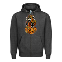 Charcoal Heather leopard pumpkin polka dot sunflower Zipper Hoodie - JahusDesignShop