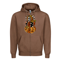 Chestnut leopard pumpkin polka dot sunflower Zipper Hoodie - JahusDesignShop