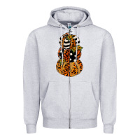 Heather Grey leopard pumpkin polka dot sunflower Zipper Hoodie - JahusDesignShop