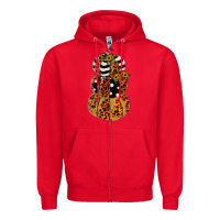 Red leopard pumpkin polka dot sunflower Zipper Hoodie - JahusDesignShop