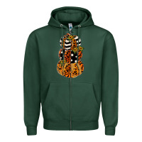 Sports Green leopard pumpkin polka dot sunflower Zipper Hoodie - JahusDesignShop