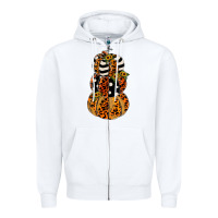 White leopard pumpkin polka dot sunflower Zipper Hoodie - JahusDesignShop